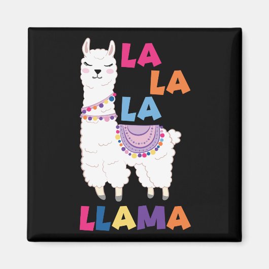 La La La Llama - Funny Singing Llama Magneet (Voorkant)