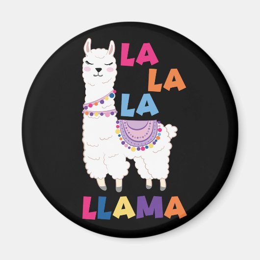 La La La Llama - Funny Singing Llama Magneet (Voorkant)