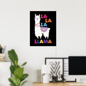 La La La Llama - Funny Singing Llama Poster (Thuiskantoor)