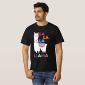 La La La Llama - Funny Singing Llama T-shirt (Voorkant volledig)