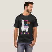 La La La Llama - Funny Singing Llama T-shirt (Voorkant volledig)