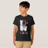 La La La Llama - Funny Singing Llama T-shirt (Voorkant volledig)