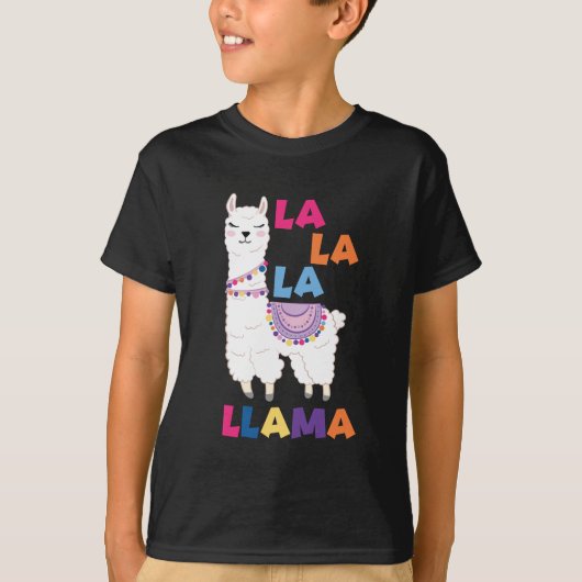 La La La Llama - Funny Singing Llama T-shirt (Voorkant)