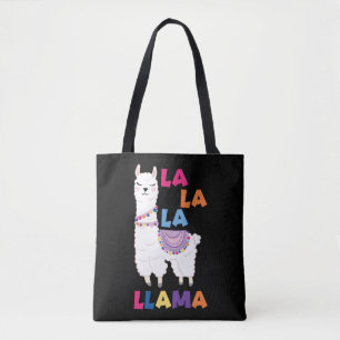 La La La Llama - Funny Singing Llama Tote Bag