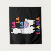 La La La Llama - Funny Singing Llama Wandkleed (Voorkant)