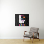La La La Llama - Funny Singing Llama Wandkleed (In Situ (horizontaal))