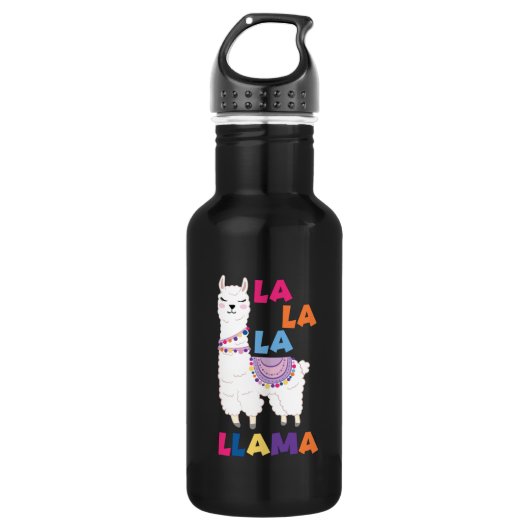 La La La Llama - Funny Singing Llama Waterfles (Voorkant)