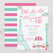 La La La! Parijs, Frankrijk, met de titel Birthday Kaart (Voorkant / Achterkant)