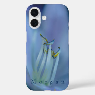 La La Land, Elegante Custom Flower Magic Foto Blau iPhone 16 Hoesje