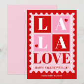 La La Love Funny Valentine’s Day Card Feestdagenkaart (Voorkant / Achterkant)