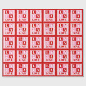 La La Love Valentijnsdag Cadeaupapier (Vlak)