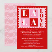 La La Love Valentijnsdag Feest Uitnodiging (Voorkant / Achterkant)