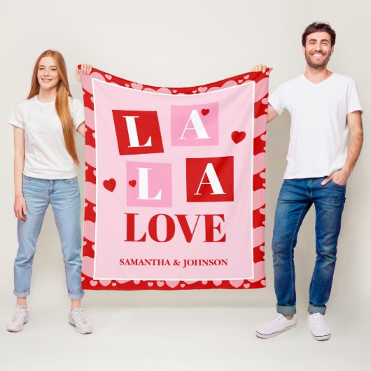 La La Love Valentijnsdag Fleece Deken (In situ)