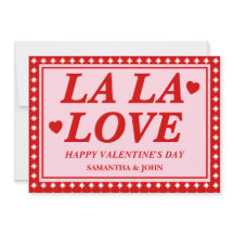 La La Love Valentijnsdag Romantische kaart