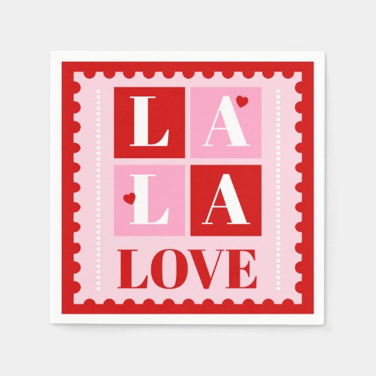 La La Love Valentijnsdag Servet (Voorkant)