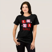 La La Love Valentijnsdag Tri-Blend Shirt (Voorkant volledig)