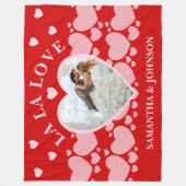 La La Love Valentine’s Day Couple Photo Fleece Deken (Voorkant)