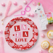 La La Love Valentine’s Day Papieren Bordje (Feest)
