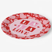 La La Love Valentine’s Day Papieren Bordje (Gekanteld)