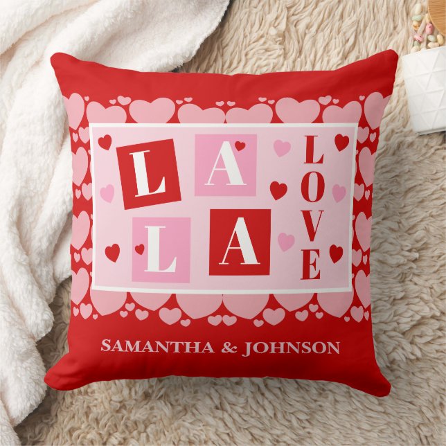 La La Love Valentine’s Day Personalized Kussen (Deken)