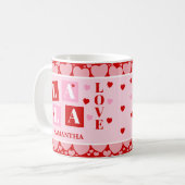 La La Love Valentine’s Day Personalized Mug Koffiemok (Voorkant links)