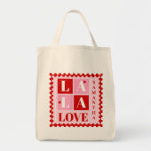 La La Love Valentine’s Day Personalized Tote Bag (Voorkant)