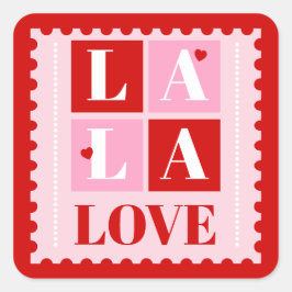 La La Love Valentine’s Day  Vierkante Sticker