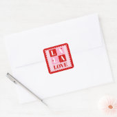 La La Love Valentine’s Day  Vierkante Sticker (Envelop)