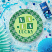 La La Lucky St. Patrick’s Day Green Papieren Bordje (Feest)