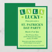 La La Lucky St. Patrick’s Day Party Kaart (Voorkant / Achterkant)