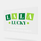 La La Lucky St. Patrick’s Day Party Welcome Acryl Bord (Hoek)
