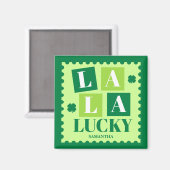 La La Lucky St. Patrick’s Day Personalized  Magneet (Voorkant / Achterkant)