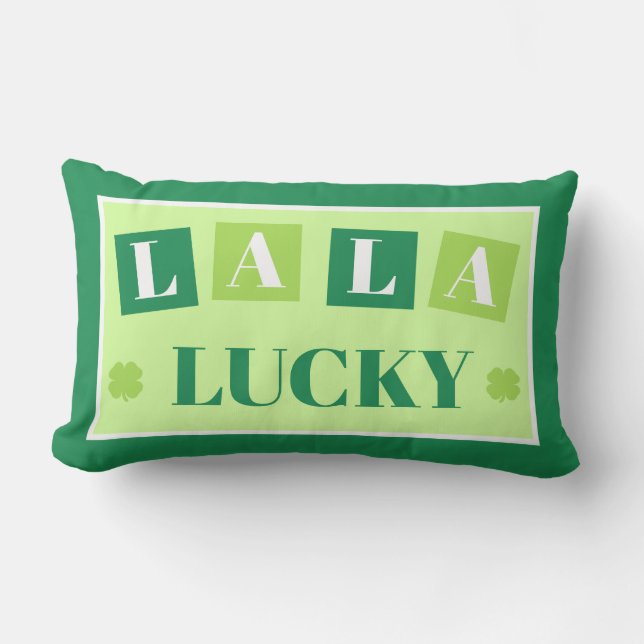 La La Lucky St. Patrick's Day Buitenkussen (Voorkant)