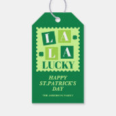 La La Lucky St. Patrick's Day Cadeaulabel (Achterkant)