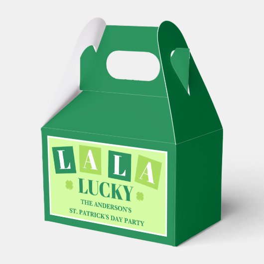 La La Lucky St. Patrick's Day-feest Bedankdoosjes (Voorkant Zijde)