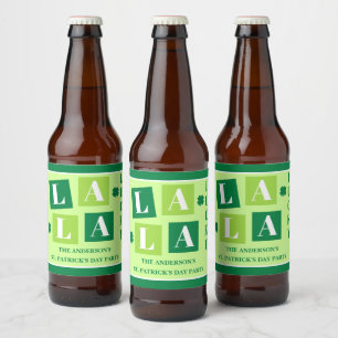 La La Lucky St. Patrick's Day Feest Bier Etiket