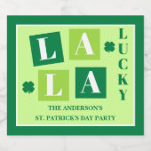 La La Lucky St. Patrick's Day Feest Bier Etiket (Enkel label)