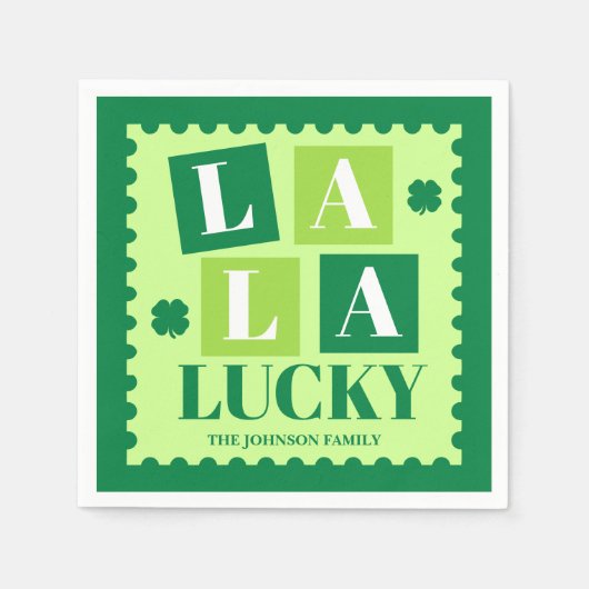 La La Lucky St. Patrick's Day-feest Servet (Voorkant)