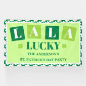 La La Lucky St. Patrick's Day Feest Spandoek (Horizontaal)