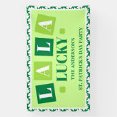 La La Lucky St. Patrick's Day Feest Spandoek (Verticaal)