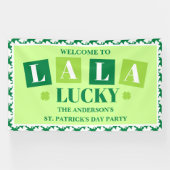 La La Lucky St. Patrick's Day Feestelijke Begroeti Spandoek (Horizontaal)