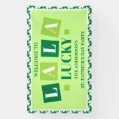 La La Lucky St. Patrick's Day Feestelijke Begroeti Spandoek (Verticaal)