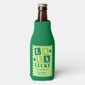 La La Lucky St. Patrick's Day Feestje Flesjeskoeler (Fles Voorkant)