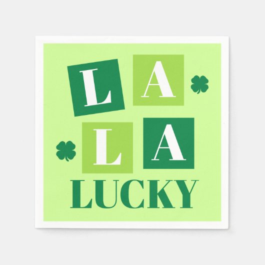 La La Lucky St. Patrick's Day Groen Servet (Voorkant)