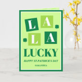 La La Lucky St. Patrick's Day Kaart (Gele Bloem)