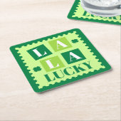 La La Lucky St. Patrick's Day Kartonnen Onderzetters (Schuin)