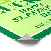 La La Lucky St. Patrick's Day Muur Kunstprint Poster (Hoek)