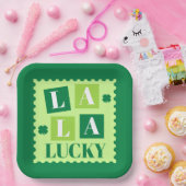 La La Lucky St. Patrick's Day Papieren Bordje (Feest)