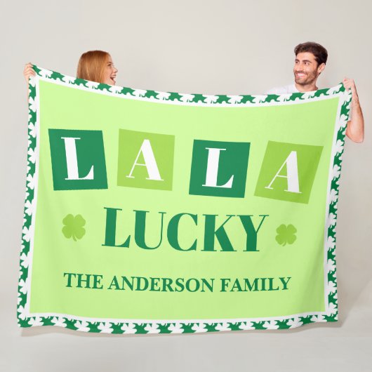 La La Lucky St. Patrick's Day Persoonlijke Deken (In situ)