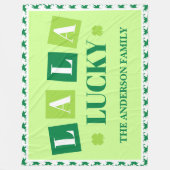 La La Lucky St. Patrick's Day Persoonlijke Deken (Voorkant)